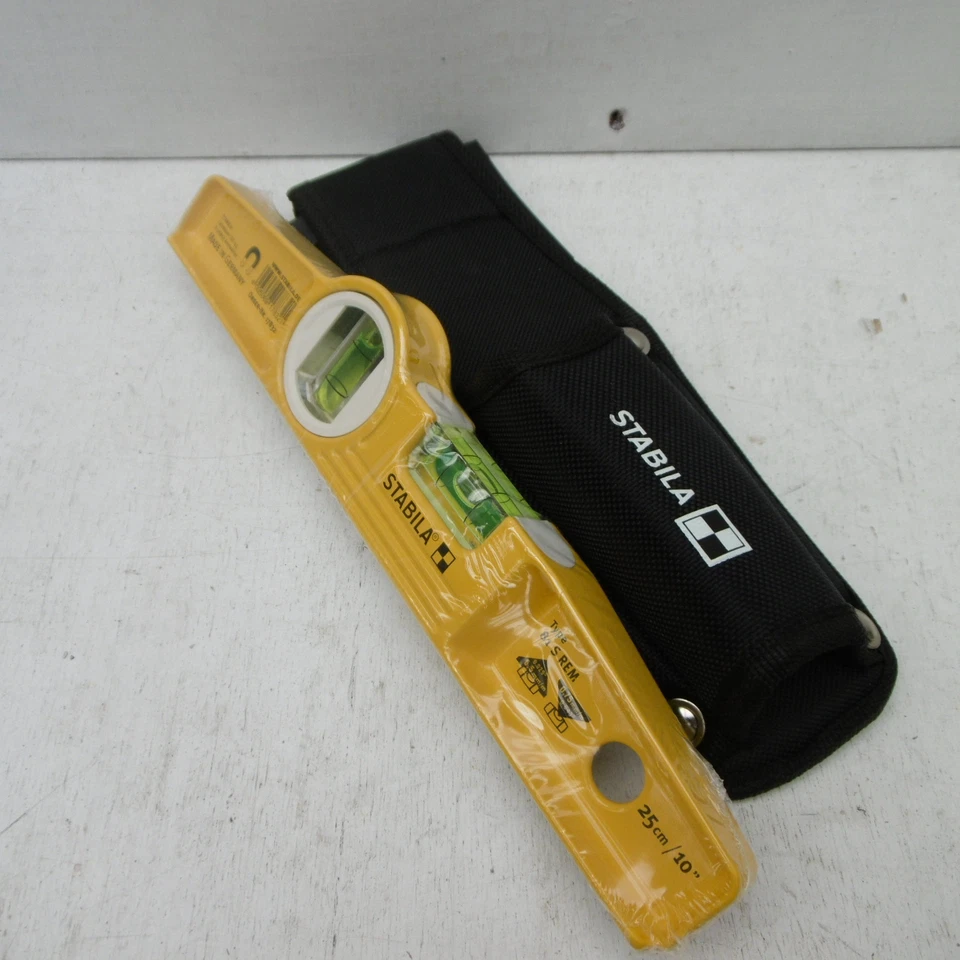 STABILA 81SREM 10" 25CM MAGNETIC SCAFFOLDERS SPIRIT LEVEL + BELT HOLSTER  - Image 1 of 1
