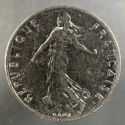 Francia 1991 1/2 franco Semeuse ligeramente circulada Foto 1 de 4