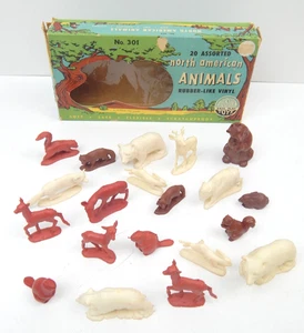 4E VTG Auburn North American Animals 20 Asst Complete w/ Box 1950's - Picture 1 of 5