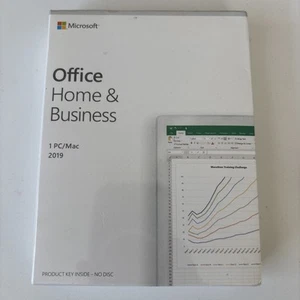 Microsoft Office Home and Business 2019 for 1 User MAC/PC NEW IN BOX SEALED - Picture 1 of 7