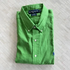 NWT Polo Ralph Lauren Shirt Mens XL 100% Linen Green Beach Oxford Blake Preppy - Picture 1 of 10