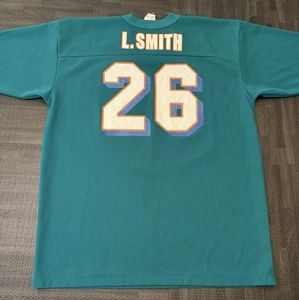 Camiseta deportiva vintage de los 2000’s GTS Miami Dolphins Lamar Smith NFL juvenil 18/20 para hombre pequeña - Imagen 1 de 11