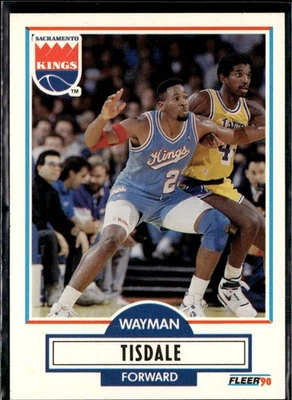 1990 Fleer Wayman Tisdale Sacramento Kings #167 - Image 1 of 2