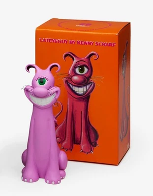 Kenny Scharf "Cateyeguy" 2004 | Escultura em resina pintada | 10 x 3,5 x 5,5" - Imagem 1 de 4