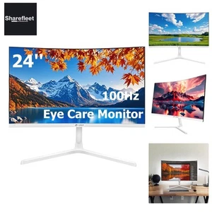 24 Zoll Curved Monitor,Homeoffice Bildschirm FHD 1920×1080p 100Hz Computer Bi... - Bild 1 von 11