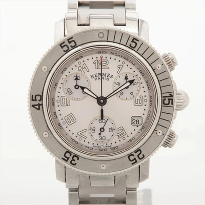 Hermès Clipper Chrono CL2.310 SS QZ Shell-Face 1 enlace extra Foto 1 de 4