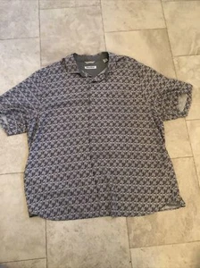 Tommy Bahama Herren Größe XL kurzärmlig geknöpftes Shirt grau Palmen - Bild 1 von 9