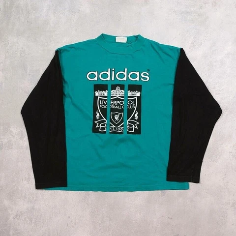 Liverpool Long Sleeve Sweatshirt 1993 - 1995 Adidas Adults L - XL Carlsberg Cover