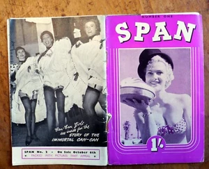SPAN Magazine Vol 1 No 1 September 1954 featuring Shirley Ann Field - Picture 1 of 4