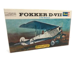 VINTAGE 1964 REVELL AIRPLANE MODEL KIT FOKKER D-VII 1/72 SCALE - Picture 1 of 7
