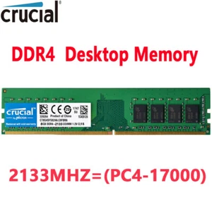 Crucial DDR4 8GB 1 X 8GB 2133 Mhz PC4-17000 288pins Desktop Memory Dimm Ram 1.2V - Picture 1 of 9