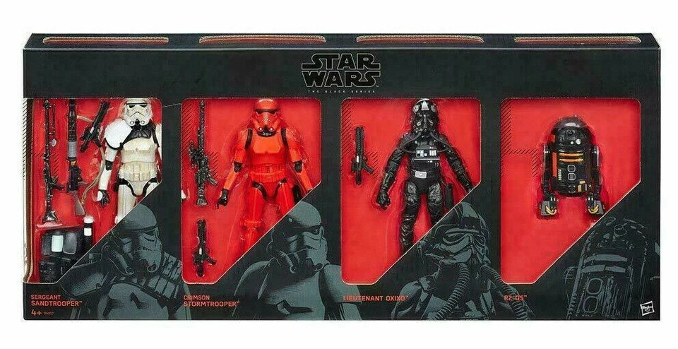 Star Wars BLACK SERIES IMPERIAL FORCES FIGURE 4 PACK EE EXCLUSIVE R2Q5 CRIMSON - Image 1 of 3