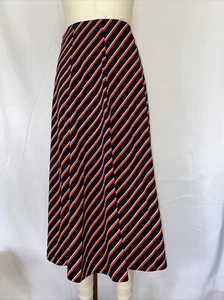 Tommy Hilfiger American Roadtrip diagonal striped maxi skirt red blue 8 - Picture 1 of 6