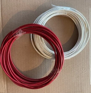 50 ft 18 AWG White ,RED 200c HIGH-TEMPERATURE Wire 25Ft Each - Picture 1 of 3
