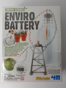 Green Science Enviro Battery Kit Use Natrual Materials 4M Kidz Labs New - Picture 1 of 8