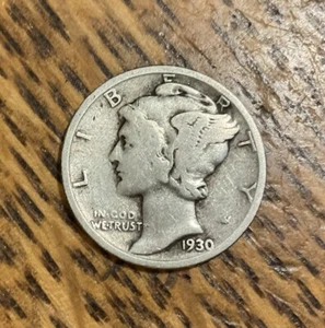 1930 United States Mercury Dime 90% Silver US Coin Double Die Date Error - Picture 1 of 2