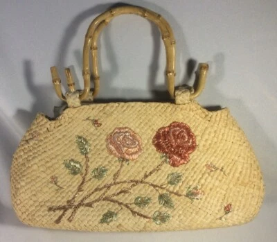 Bolso de Paja CAPPELLI Floral Diseñado Multicolor EXCELENTE Foto 1 de 4