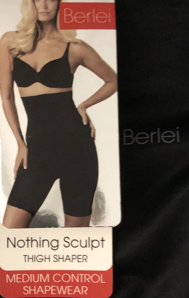 Berlei Size 14. Nothing Sculpt - Chic Sleek BLACK Thigh Shaper Medium Control