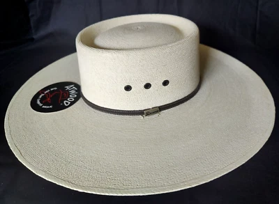 NEW WITH TAGS Atwood Nevada Style Straw Hat Wide Brim 4.5" Eyelet, size 6 7/8 - Image 1 of 4
