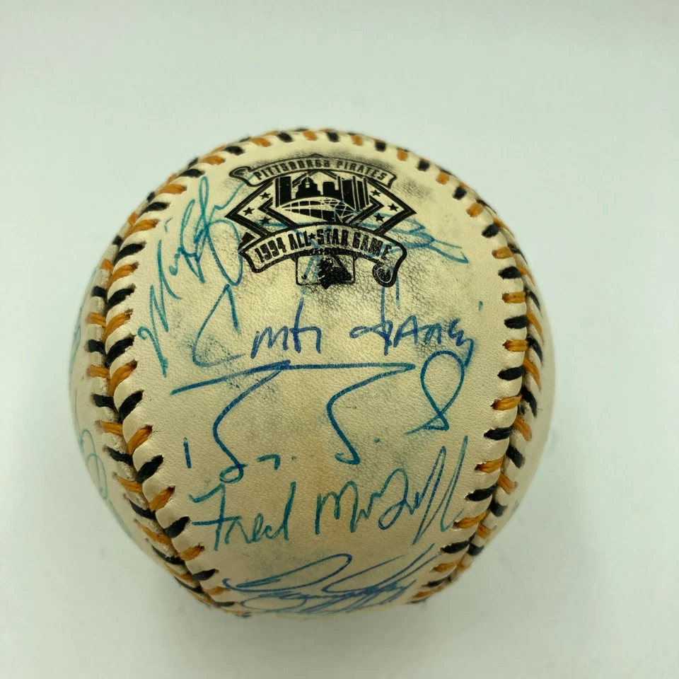 All Star Game 1994 Equipo de la Liga Nacional Firmado Béisbol Barry Bonds PSA ADN Certificado de Autenticidad Foto 1 de 4