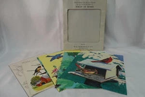 11 Jacob Bates Abbot Lithograph Donohue Full Color BIRDS AT HOME 12"X10" No 994 - Picture 1 of 8