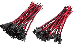 20Pairs JST SM 2Pin Plug Male to Female EL Wire Cable Connector Adapter for 3528 - Picture 1 of 8