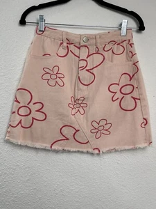 Minifalda vaquera floral Bailey Rose para mujer talla pequeña rosa - Imagen 1 de 9