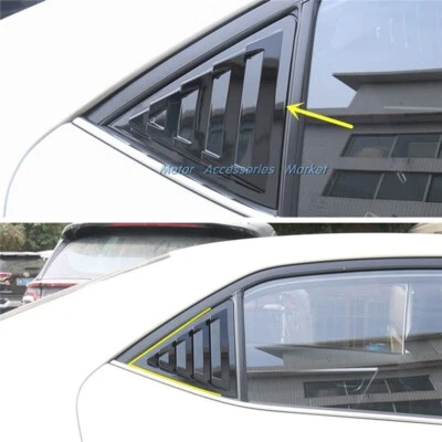 New Gloss Black Window Louvers For Toyota Corolla Sedan 2014-2019 - Image 1 of 4
