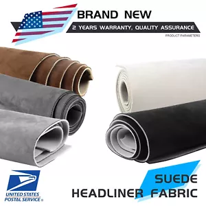 Suede Headliner Foam Fabric Upholstery Roof Liner Repair Replacement Renovation - Picture 1 of 32