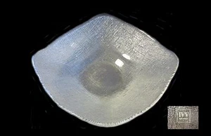 HANDMADE! 12" CROSS HATCH GLASS BOWL "IVV INDUSTRIA VETRARIA VALDARNESE" ITALY! - Picture 1 of 11