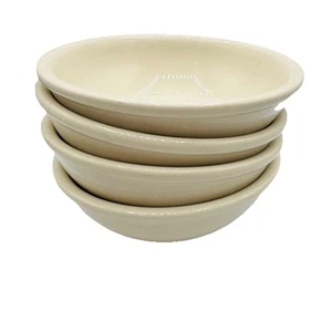 Vintage Set Of 4 Homer Laughlin? USA Ironstone Ivory Cream 5.5”x2" Bowls - Picture 1 of 6