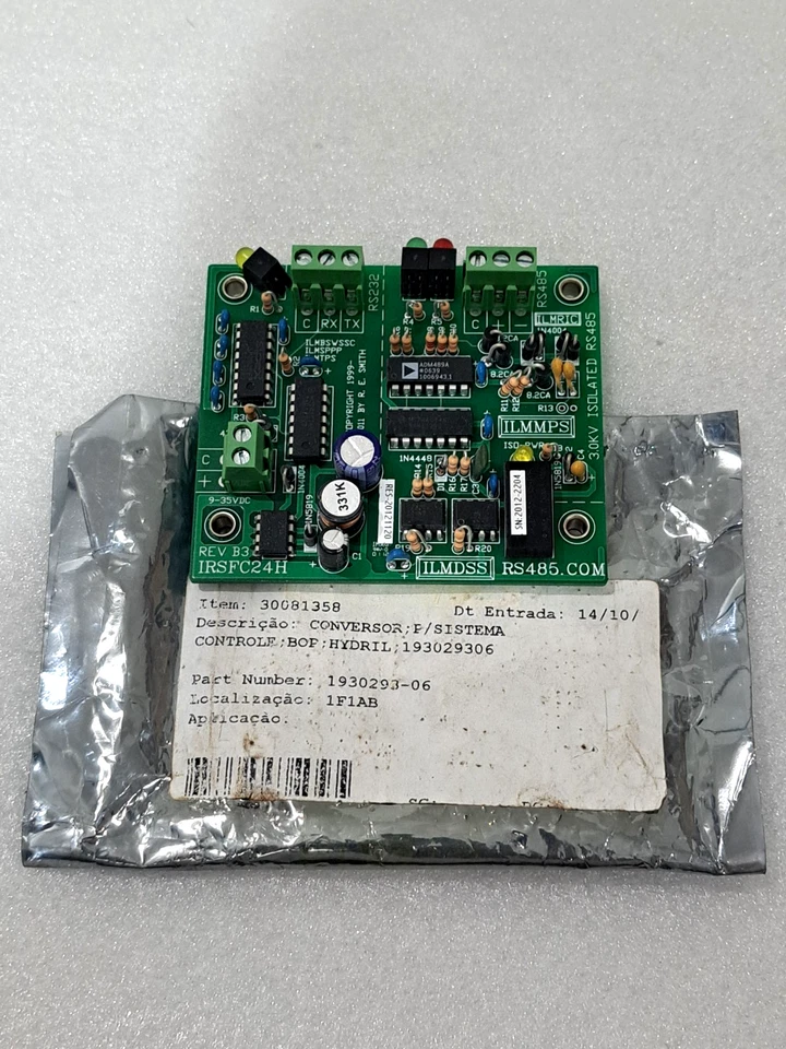 IRSFC24H REV B3 ILMMPS ISOLATED RS485 PCB CARD - Image 1 of 4