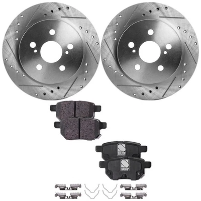 Rear Brake Disc Rotors and Pads Kit for Toyota Prius Prime AWD-e Corolla CT200h Foto 1 de 4