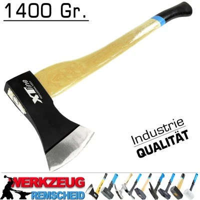Profi Holzaxt Forstaxt Hand Beil Axt Baum Holz Spalten Outdoor Esche Stiel 1400g - Bild 1 von 4