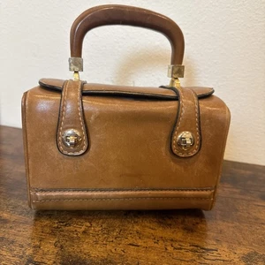 Borsa Dr Manico Superiore Jackie Epoca Rolego Pelle Lamprom Foderata con Cerniera Ottone - Foto 1 di 9