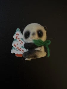 Josef's Originals Flocked Panda Bear Christmas - Picture 1 of 3