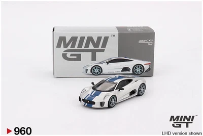 Mini GT MGT00960LHD Jaguar C-X75 Silver Die Cast 1/64 - Immagine 1 di 3