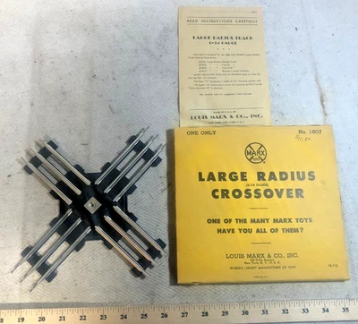 NOS Marx No. 1807 Large Radius (O-34 Gauge) Crossover MIB (C) - Image 1 of 3