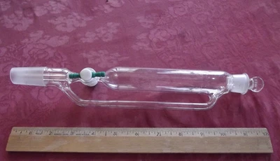 Pyrex Glass 60mL 24/40 #19 Pressure Equalizing Addition Funnel 2mm PTFE Stopcock - Image 1 of 4