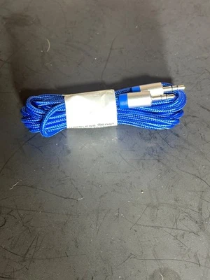Wireless Gear 10ft 3.5mm to 3.5mm Fabric Braided Audio Cable Silver Aux Cord - Image 1 of 2