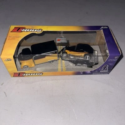 Remolque de exhibición y camión Ford COE 1937 escala 1:64 Jada Toys D-Rod juego fundido a presión Foto 1 de 4