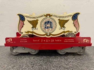 Coche plano McCoy Standard Gauge TCA 18ª Convención Nacional Pittsburgh con vagón y caja Foto 1 de 4