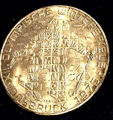 1976 Austria 100 Schilling Silver Coin Innsbruck Winter Olympic Games  - Image 1 of 4