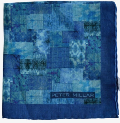 NEW PETER MILLAR 100% LINEN Pocket Square Handkerchief ITALY - Image 1 of 4