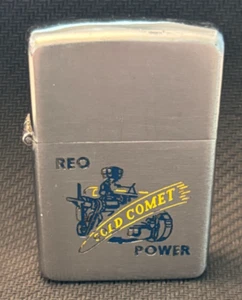 Vintage ZIPPO LIGHTER / REO POWER, GOLD COMET ENGINE (No Spark) Reo Trucks - Picture 1 of 5