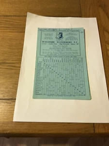 WYCOMBE WANDERERS v ILFORD 1963/4. - Picture 1 of 1