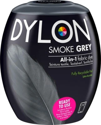 DYLON Washing Machine Fabric Dye Pod for Clothes Smoke Grey 350g - Image 1 of 4