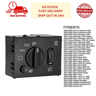 Headlight Headlamp Dimmer Switch for 2003-2007 Chevy Silverado GMC Sierra Yuko - Image 1 of 4