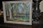 Antique Americana Florida Swampland Impressionist Signed E Sumner