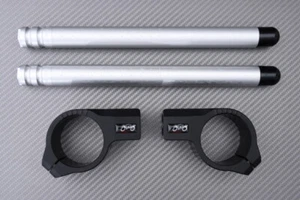 Pair of half tilting handlebars black-aluminum Honda VFR 800 2014-2015 50mm - Picture 1 of 10